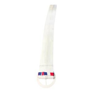 Vintage 60s/70s Style White Fabric Belt Round Buckle Red White‎ Blue Retro Small
